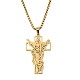 201 Stainless Steel Religion Pendant Box Chain Necklaces for Women(NJEW-U018-02G-04)-1