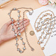 2Pcs 2 Colors Crystal Rhinestone Flower Link Chain Belts(AJEW-CP0005-69)-3