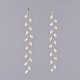 Electroplate Glass Beads Dangle Stud Earrings(EJEW-JE03820-02)-2