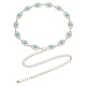 Synthetic Turquoise Oval Link Chain Waist Belts(AJEW-WH0314-128P)-1