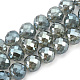 Chapelets de perles en verre galvanoplastique(EGLA-T010-01G)-1