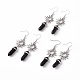 Natural Lava Rock Bullet with Sun Dangle Earrings(EJEW-I276-01P-07)-1