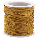 Braided Nylon Thread, Chinese Knotting Cords for Jewelry Making Macrame Craft, Camel, 1.5mm, about 100yards/roll(NWIR-PH0001-04A-WH)
