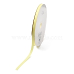 High Dense Polyester Grosgrain Ribbons, Champagne Yellow, 3/8 inch(9.5mm), about 100yards/roll(OCOR-S112-D-46)