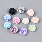 Opaque Resin Beads, Flower, Mixed Color, 9~10x4~5mm, Hole: 0.7~0.8mm(RESI-N052-01)