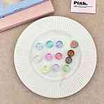 Transparent Acrylic European Beads, Large Hole Beads, Flat Round, Mixed Color, 18.2x9.5mm, Hole: 4mm, about 229pcs/500g(OACR-N163-28)