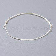 Adjustable Flat Waxed Polyester Cords Bracelet Making, White, 8 inch~11-7/8 inch(20.4~30cm)(AJEW-JB00508-06)