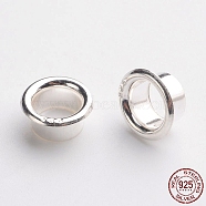 925 Sterling Silver European Cores, Silver, 7x3.5mm, Hole: 5mm(OPDL-F003-01)