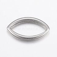 304 Stainless Steel Linking Rings, Marquise Links, Horse Eye, Stainless Steel Color, 21x12x2mm(STAS-G172-73P)