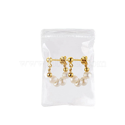 PVC Zip Lock Bags, Jewelry Storage Bags, Rectangle, Clear, 7x5x0.026cm(PW-WG8820D-01)