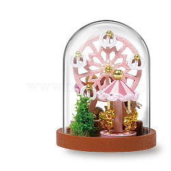 DIY Miniature Bell Jars Decorations, for Dollhouse Accessories Pretending Prop Decorations, Amusement Park, 26x45mm(MIMO-PW0001-055D)