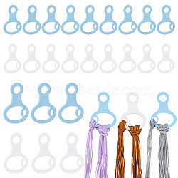 Elite 30Pcs 2 Colors Acrylic Spool Floss Bobbins, Thread Winding Boards, for Cross Stitch Embroidery Cotton Thread Craft DIY Sewing Storage, Mixed Color, 50x33.5x2mm, 15pcs/color(FIND-PH0018-39B)