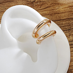 Alloy C-shaped Cuff Earrings for Women, Real 18K Gold Plated, 30mm(WGEF1AE-11)