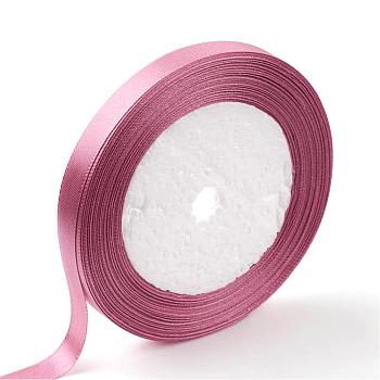 Single Face Satin Ribbon, Polyester Ribbon, Orchid, 1/4 inch(6mm), about 25yards/roll(22.86m/roll), 10rolls/group, 250yards/group(228.6m/group)