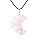 Ожерелья с подвесками в форме полумесяца из натурального розового кварца(PW-WG70010-03)-1