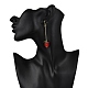 Handmade Lampwork Tassel Dangle Earrings(EJEW-TA00658)-3