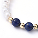 bracelets en perles naturelles et lapis-lazuli naturel (teint)(BJEW-JB05153-04)-2