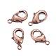 Red Copper Brass Lobster Claw Clasps(X-KK-903-R-NF)-2