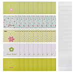 50Pcs 5 Styles Paper Foldable Header Cards, Printed Packaging Paper Card with Hanging Hole, Rectangle, with 50Pcs OPP Cellophane Bags, Mixed Color, 5~6.4x5~6.4x0.03~0.04cm, 10pcs/style(CDIS-TA0001-53)