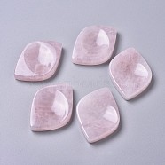 Natural Rose Quartz Massager, Worry Stone for Anxiety Therapy, Leaf, 58x42x7~8mm(DJEW-F008-B01)