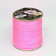 Nylon Thread, Rattail Satin Cord, Hot Pink, 1mm, about 87.48 yards(80m)/roll(LW-K001-1mm-F103)