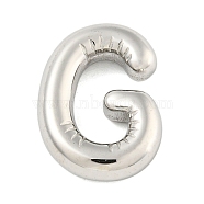 Non-Tarnish 304 Stainless Steel Pendants, Letter Charm, Letter G, 21x15.5x5mm, Hole: 2x2.5mm(STAS-B071-01P-G)