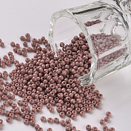 11/0 Grade A Round Glass Seed Beads, Baking Paint, Light Coral, 2.3x1.5mm, Hole: 1mm, about 48500pcs/pound(SEED-N001-A-1047)