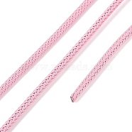 Braided Round Steel Wire, for DIY Bracelets, Pink, 3.2mm(OCOR-D300-02)