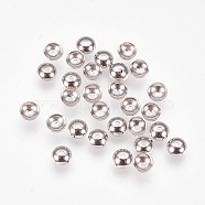 Apetalous 201 Stainless Steel Bead Caps, Stainless Steel Color, 4x1.5mm, Hole: 0.8mm(STAS-L205-13B)