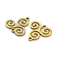 Ion Plating(IP) 304 Stainless Steel Connector Charms, Auspicious Cloud Links, Golden, 17x17x1.5mm, Hole: 1.8mm(STAS-A086-13G)