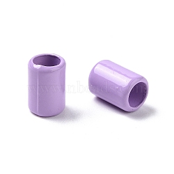 Column Rack Plating Spray Painted Alloy Beads for Jewelry Making, Cadmium Free & Nickel Free & Lead Free, Lilac, 6.5x4.5mm, Hole: 3.3mm(PALLOY-F291-01D)
