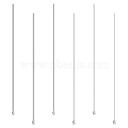 6Pcs 6 Style Stainless Steel Long Glue Dispensing Needles, Stainless Steel Color, 31.2cm, 1pc/style(STAS-FG0001-06)