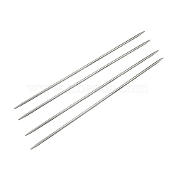 Stainless Steel Double Pointed Knitting Needles(DPNS), Stainless Steel Color, 240x2.75mm, about 4pcs/bag(TOOL-R044-240x2.75mm)