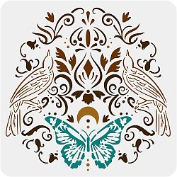 Plastic Reusable Drawing Painting Stencils Templates, for Painting on Scrapbook Fabric Tiles Floor Furniture Wood, Square, Butterfly Farm, 300x300mm(DIY-WH0172-911)