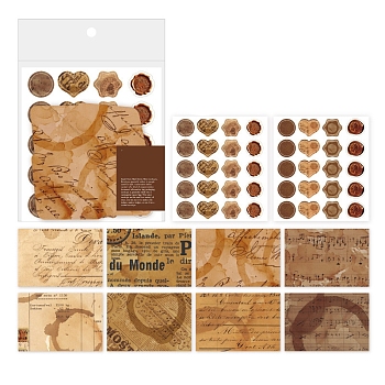 Stationery Paper & Envelopes, with Sticker, Rectangle, Peru, 160x146x70mm, 42pcs/set