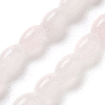 Natural Rose Quartz Beads Strands, Rice, 12x8mm, Hole: 1.2mm, about 33pcs/strand, 15.94''(40.5cm)