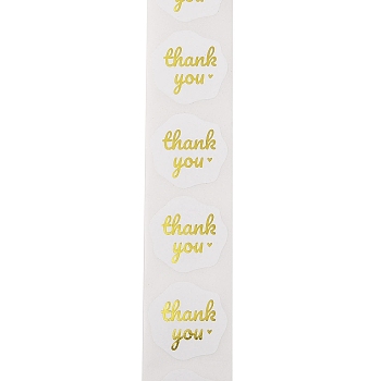 Thank You Stickers Round Labels for Envelope Greeting Cards, White, 25x25mm 150pcs/roll