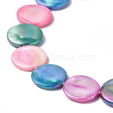 eau douce naturelle de coquillage perles brins(X-SHEL-C003-02)-3