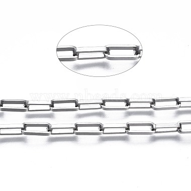 304 Stainless Steel Rectangle Cable Chains(CHS-T003-29B-P)-2