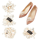 Craspire 4 шт. 2 стили из цветочного сплава с пластиковыми украшениями для обуви из искусственного жемчуга(FIND-CP0001-64)-1