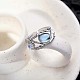 Alloy & Glass Cuff Open Rings(FS-WGF0DED-02)-1