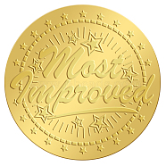 Self Adhesive Gold Foil Embossed Stickers, Medal Decoration Sticker, Word, 50x50mm(DIY-WH0211-272)