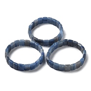 Natural Kyanite Stretch Bracelets, Faceted, Rectangle, 2-3/8 inch(6cm)(BJEW-F406-B25)