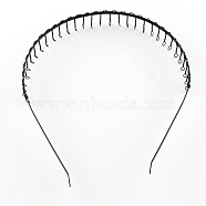 Iron Hair Accessories Findings, Hair Band Findings, Gunmetal, Inner Diameter: 120mm(MAK-R001-30)