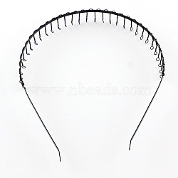 Iron Hair Accessories Findings, Hair Band Findings, Gunmetal, 120mm(MAK-R001-30)
