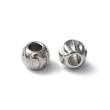 201 Stainless Steel Beads, Rondelle, Stainless Steel Color, 3x2mm, Hole: 1.2mm