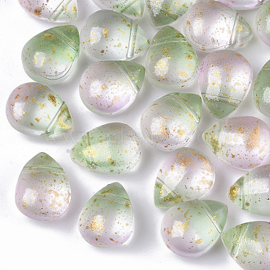 13mm LightGreen Teardrop Glass Beads