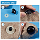 Pandahall Elite 20 définit des yeux artisanaux en plastique pour la fabrication de poupées(KY-PH0001-81)-4