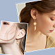 6 paires 6 boucles d'oreilles pendantes en forme de dôme en verre transparent vierge de couleur(EJEW-AB00013)-6