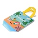 Bolsas de regalo plegables reutilizables no tejidas impresas con tema de verano con asa(ABAG-F009-B01)-2
